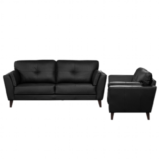 Conjunto Sofá de Couro Boris 3 e 2 lugares