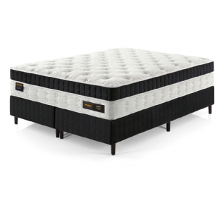 Conjunto Box Luxury Black Espuma Densidade D33HR + Molejo Duplo