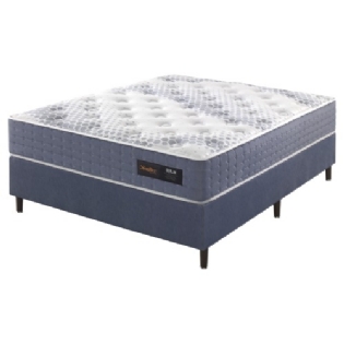 Conjunto Box Berlim Linho Azul Espuma Densidade D33HR + Molas