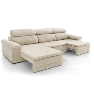 Sofá Retrátil e Reclinável Califórnia