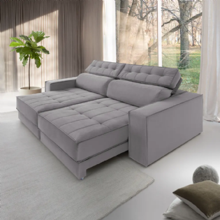 Sofá Retrátil Reclinável Divero