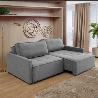 Sofá Cama Retrátil e Reclinável Realeza